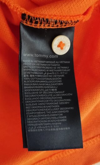 Polo Tommy Hilfiger Talla L Naranja
