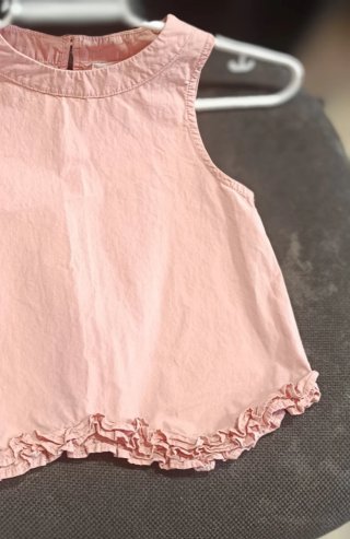 Blusa verano niña sin mangas rosa