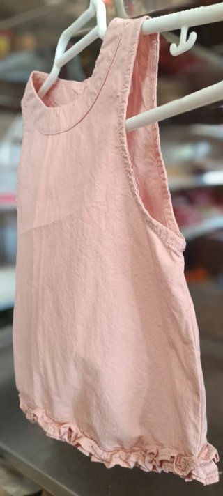 Blusa verano niña sin mangas rosa