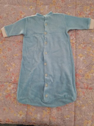 Pijama bebé/muñeco vintage gatitos cesta