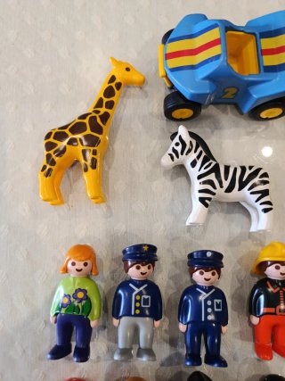 Playmobil 1,2,3 Coche Animales Figuras
