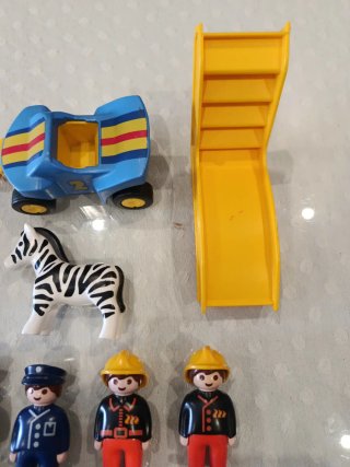 Playmobil 1,2,3 Coche Animales Figuras