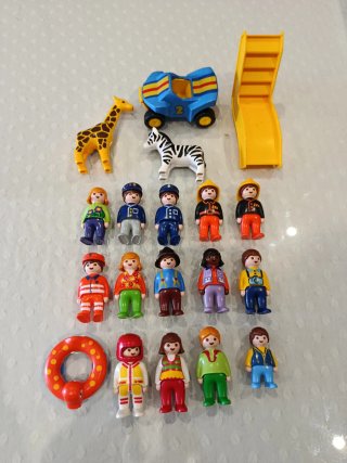 Playmobil 1,2,3 Coche Animales Figuras