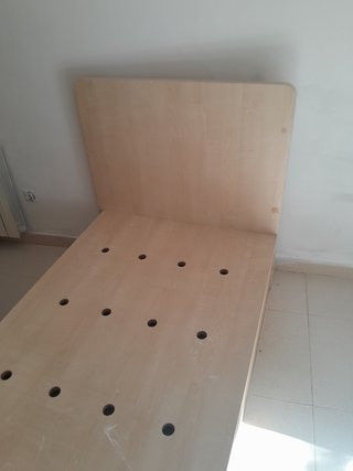 Estructura de cama de madera 2x0.90