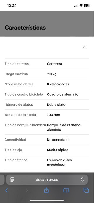 Bicicleta Triban Azul