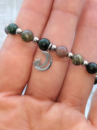 Pulsera piedras naturales con luna