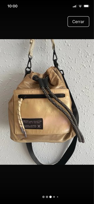 Bolso Munich Dorado tipo bombonera
