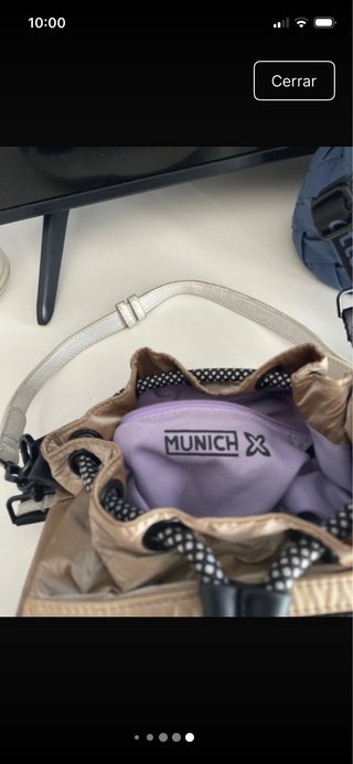 Bolso Munich Dorado tipo bombonera