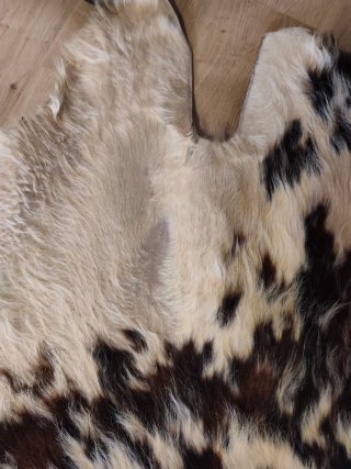 Alfombra Piel Vaca Marrón y Blanca