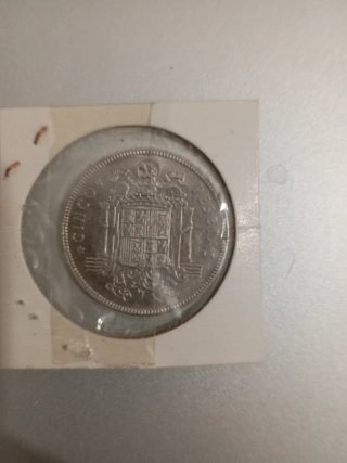 2 Monedas 5 Pesetas 1949 Francisco Franco