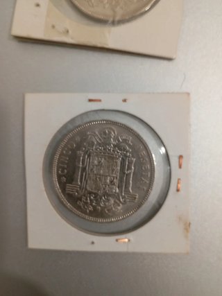 2 Monedas 5 Pesetas 1949 Francisco Franco