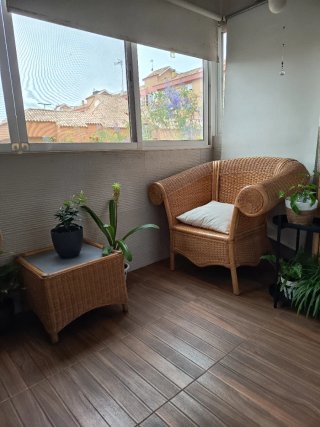 Conjunto sillones y mesita mimbre