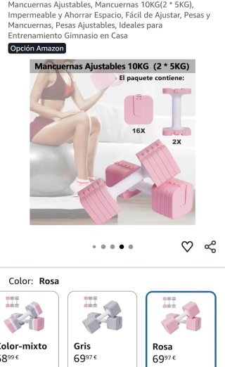 Mancuernas Ajustables 10kg (2x5kg)