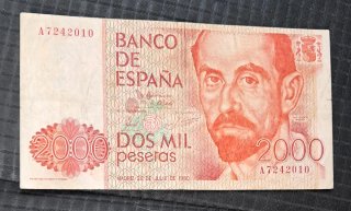 Billete 2000 pesetas 1980