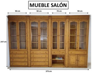 Muebles de salón y TV madera.