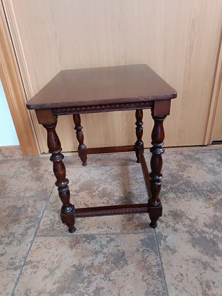 Mesa Auxiliar Antigua Madera Marrón