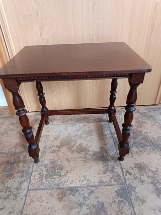 Mesa Auxiliar Antigua Madera Marrón