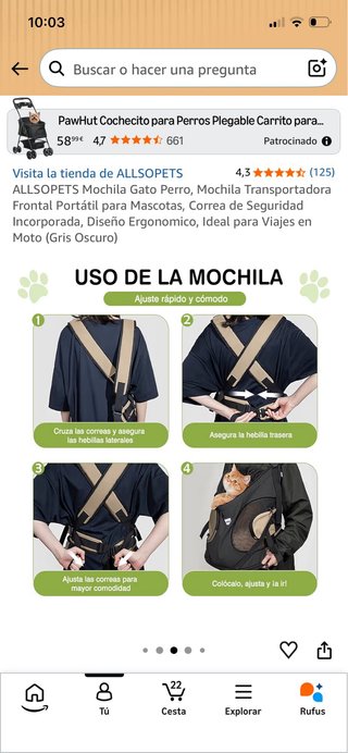 Mochila transportín perro y gato HIDREAM