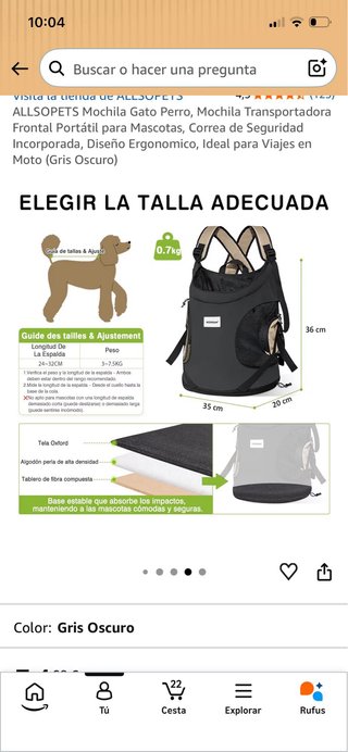 Mochila transportín perro y gato HIDREAM