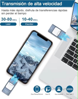 Pendrive USB OTG Azul