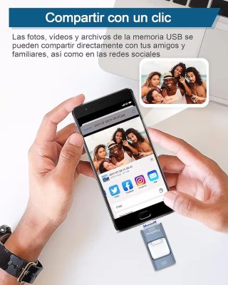 Pendrive USB OTG Azul