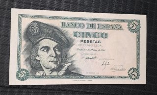 Billete 5 Pesetas Banco de España 1948