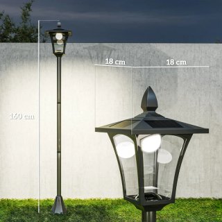 Farola Solar Negra