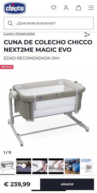 Cuna colecho Chicco Next2Me Magic Evo