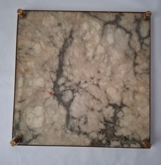 ANTIGUO TABLERO AJEDREZ ART DÉCO MÁRMOL ROJO NEGRO