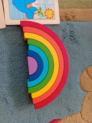 Puzzles infantiles: ballena y cohete
