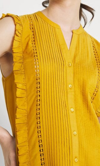 Blusa sin mangas Pepe Jeans mostaza Talla M