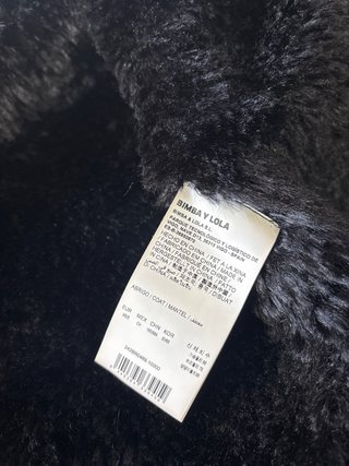 Abrigo Bimba y Lola Negro Talla S