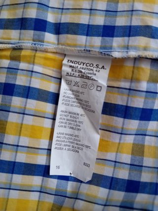 Camisa chico cuadros manga larga