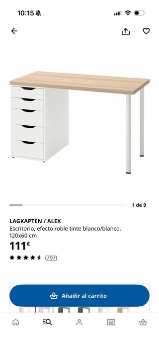 Escritorio IKEA LAGKAPTEN / ALEX