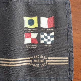 Cartera Blanc Bleu Marine náutica