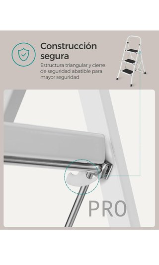 Escalera de Tijera, Escalera con 3 Peldaños, Peldaño Plegable