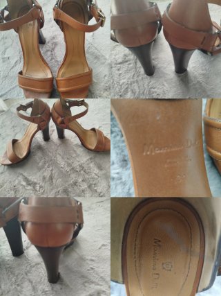 Sandalias de piel tacón