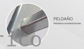 Escalera Aluminio 3x15 - 4+4+4 M - 80x25mm