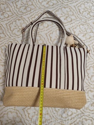 Bolso de hombro rayas oso peluche