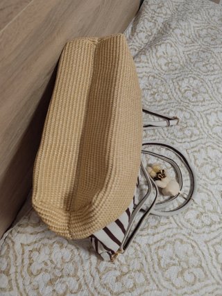 Bolso de hombro rayas oso peluche