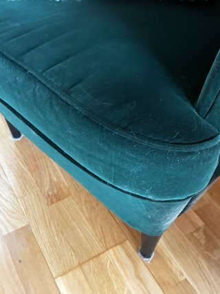 Sillón de terciopelo verde