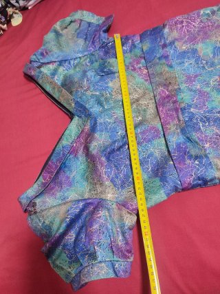 Abito da festa formale blu e viola