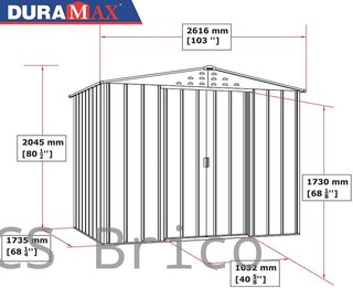 Caseta Metálica Top Titan 173x261x204 cm - Duramax