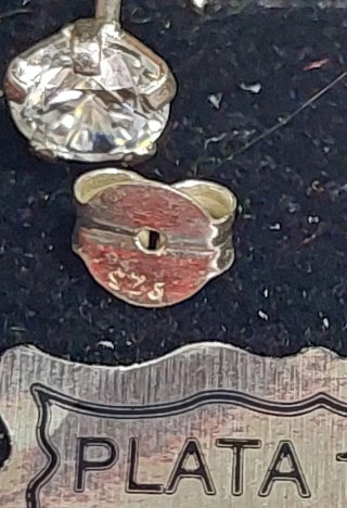 Pendientes de Plata de Ley de 5mm