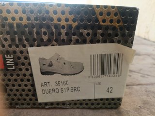Zapatos de seguridad ISSA marrones y naranjas