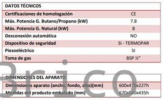 Plancha Gas Acero Rectificado Serie 100 - PLC6100RT