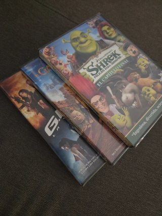 Lote 3 Películas DVD: Shrek, Gato con Botas, G.I.
