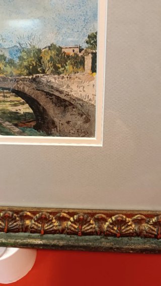 Acuarela Pintor Mallorquin Antoni Ribas 1845-1911