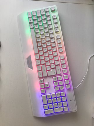 Teclado Mars Gaming MK124 RGB Blanco