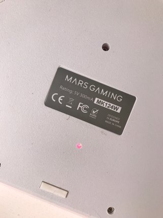 Teclado Mars Gaming MK124 RGB Blanco